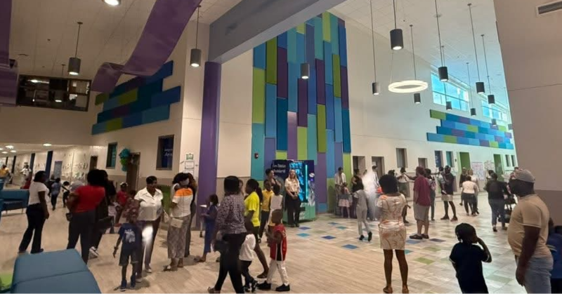 Group of people at open house