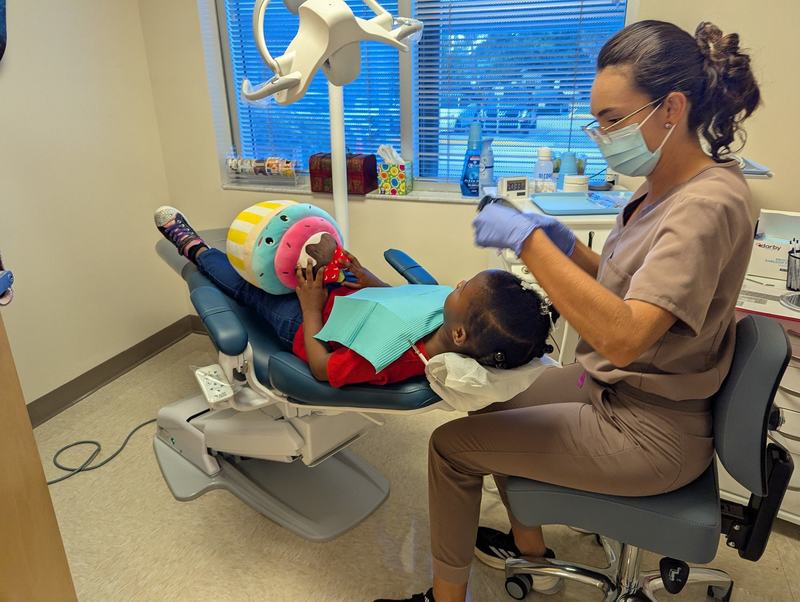First patient at dental clinic