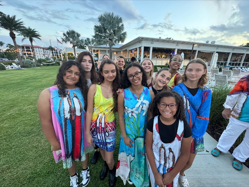 marathon fashion student receiving guidance