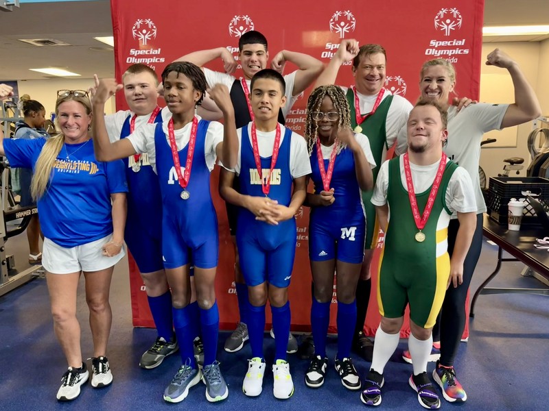 Marathon and Coral Shores power-lifting gorup