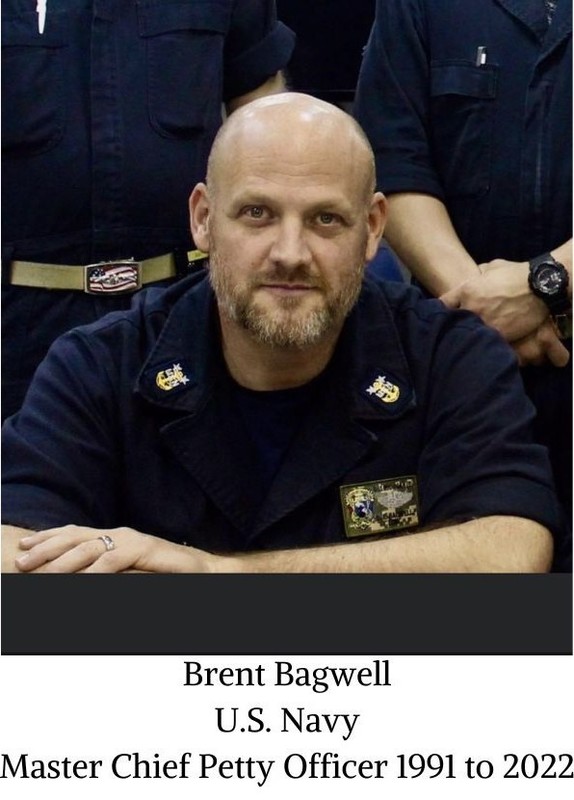 Brent Bagwell U.S. Navy Master Chief Petty Officer 1991 to 2022