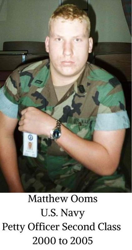 Matther Ooms U.S. Navy Petty Officer Second Class 2000 to 2005