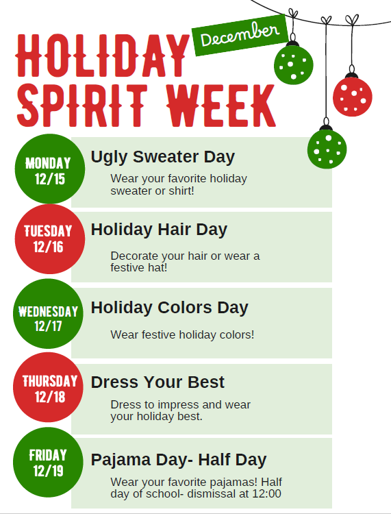 Holiday Spirit Week