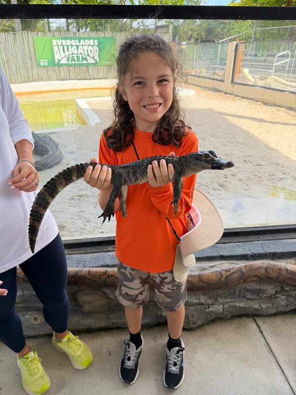 Luke with gator