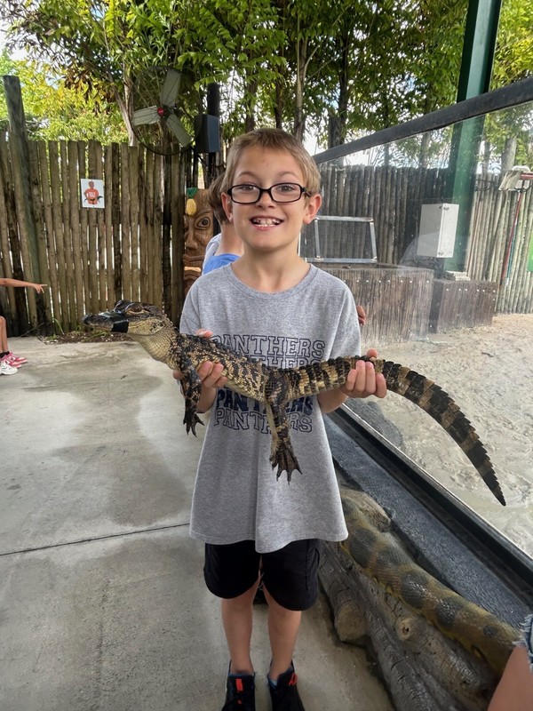 Karsyn with gator