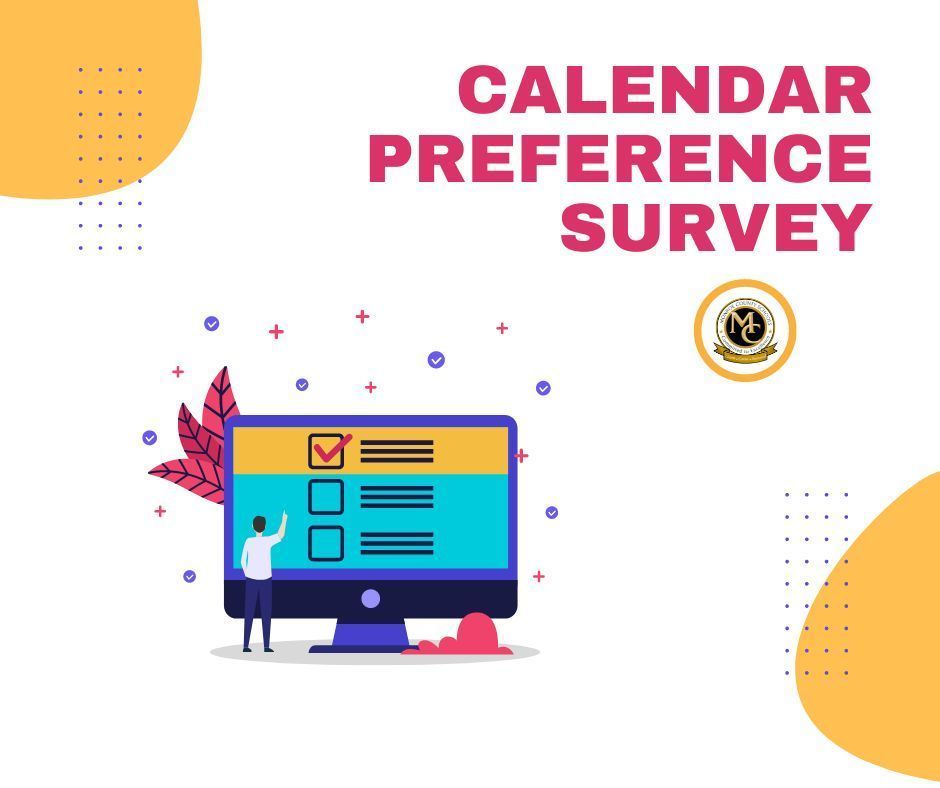 Graphic that says Calendar Preference Survey