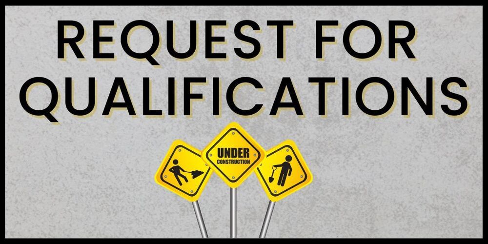 Request for qualifications on gray background