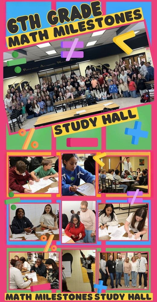 6th grade math milestones study hall