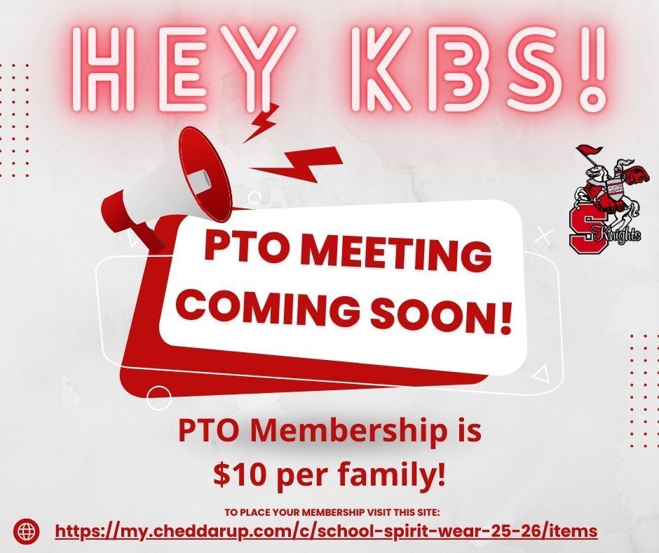 KBS PTO meeting coming soon ad