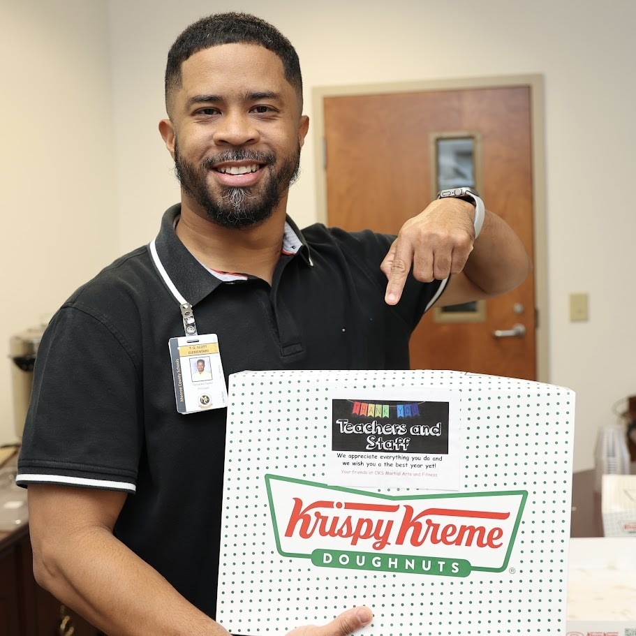 Mr. T with KK donuts from OKS