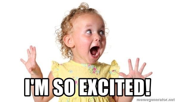 Excited little girl