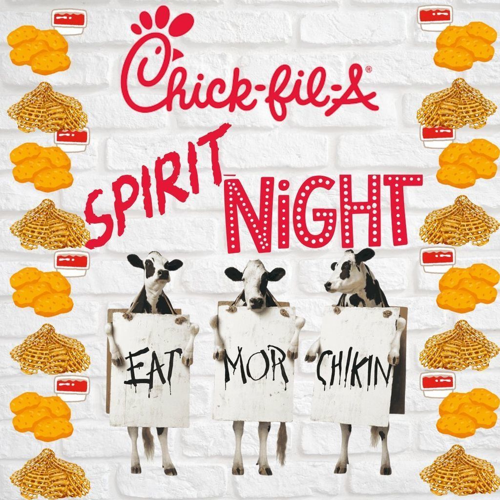 Chick fil a spirit night ad
