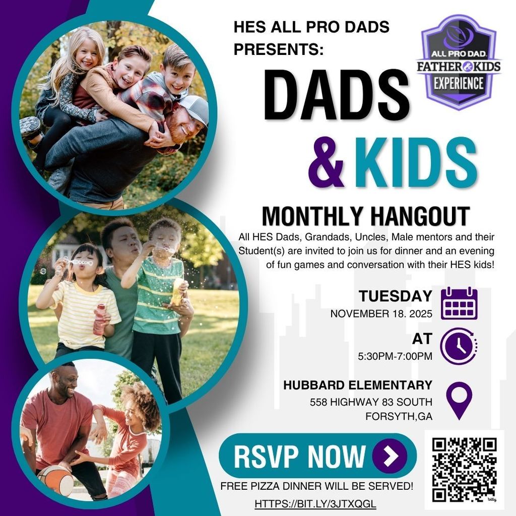 our next HES all pro dads hangout is tuesday, november 18 at 5:30pm at HES RSVP for dinner please!