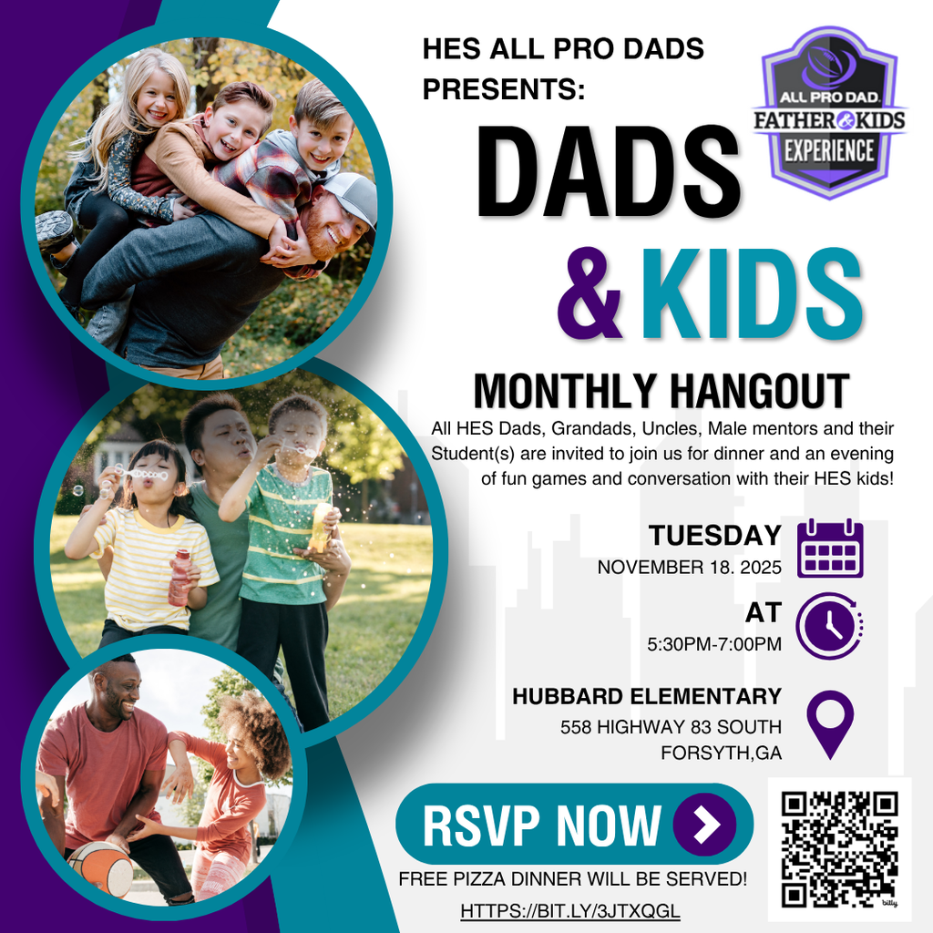 All Pro Dads hangout at HES Tuesday, November 18 at 5:30pm