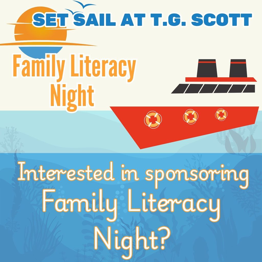 set sail with tgs - family literacy night - Interested in sponsoring Family Literacy Night