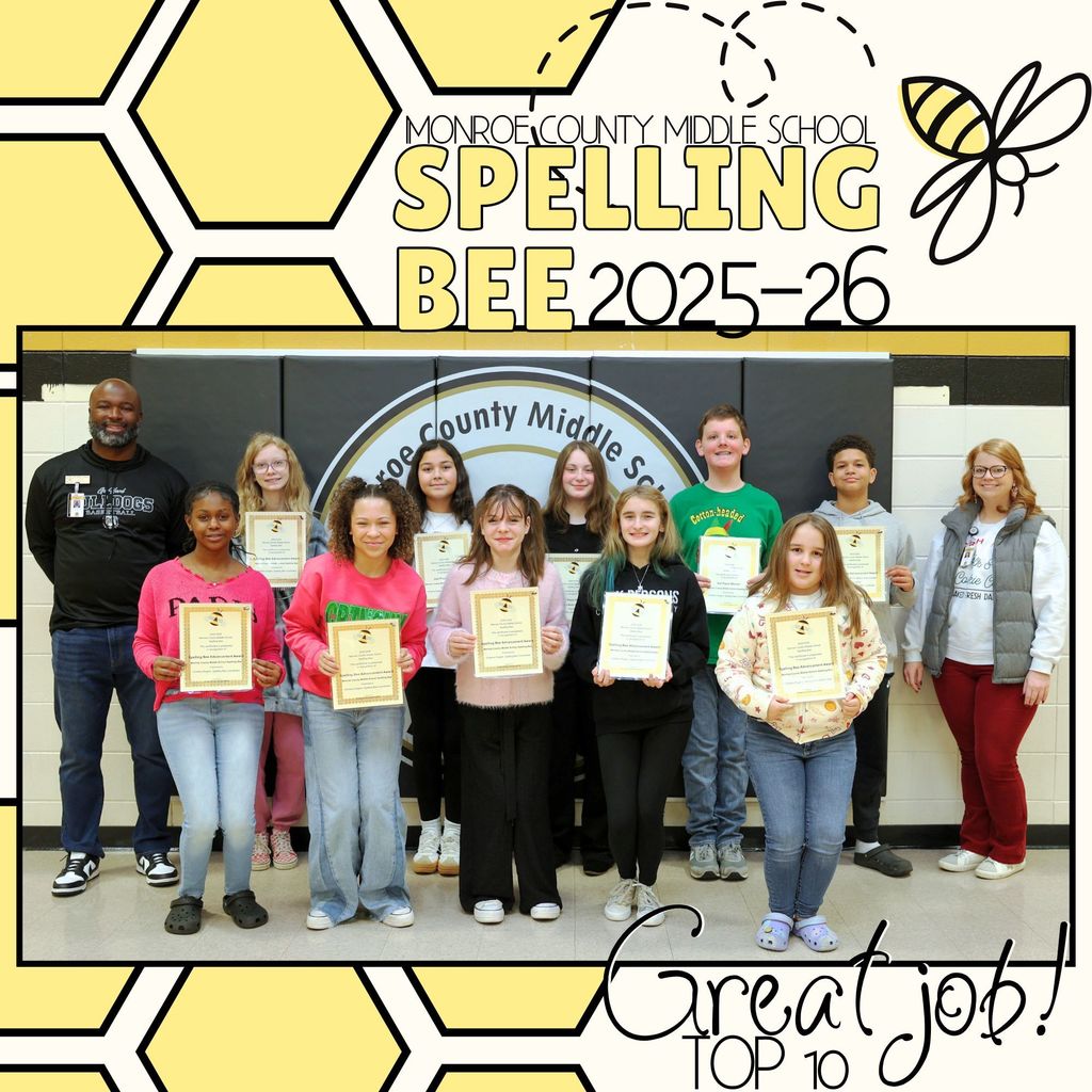 mcms spelling bee 2025-26 - great job - top 10