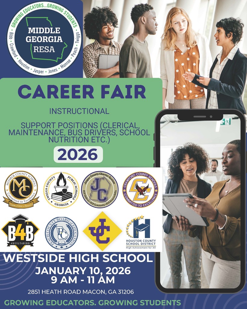 Middle Georgia RESA Career Fair at Westside High on January 10 at 9 a.m.