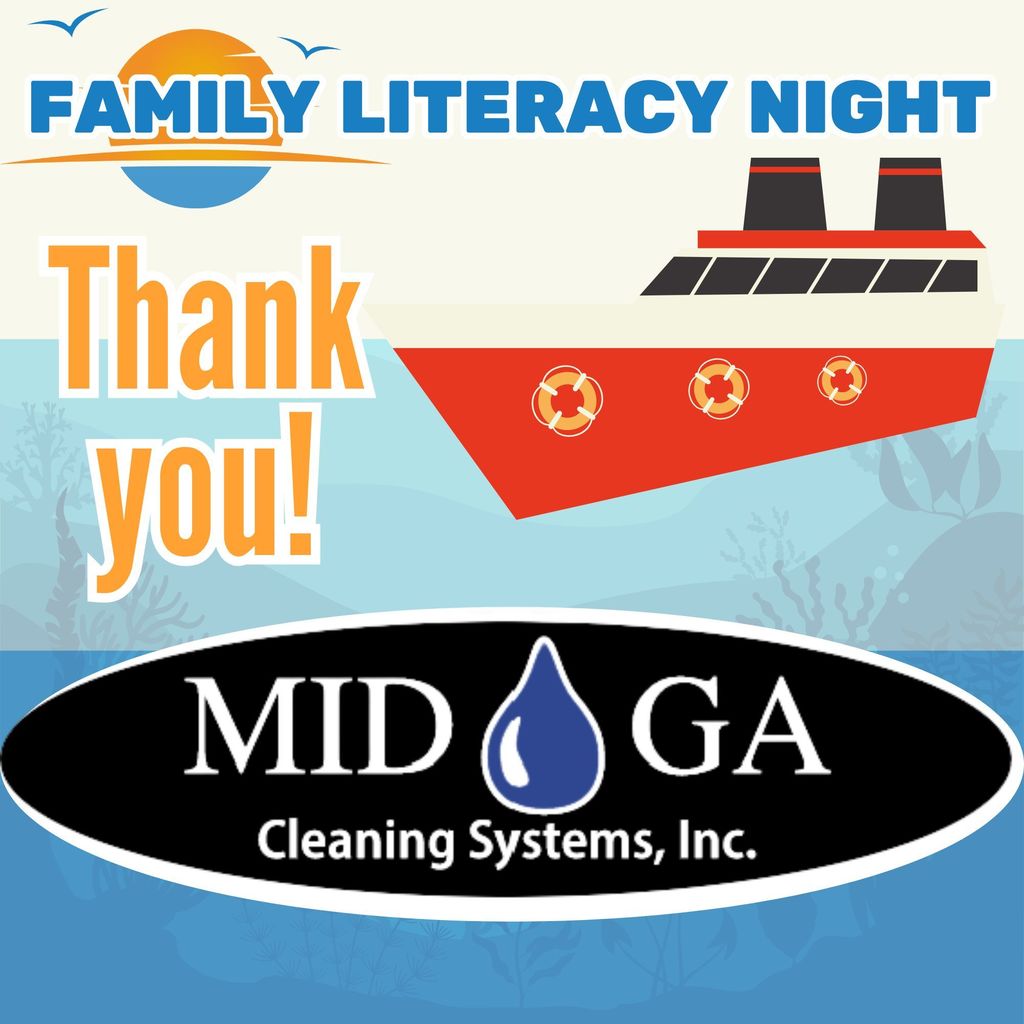 Family Literacy Night - mid ga cleaning systems inc - thank you
