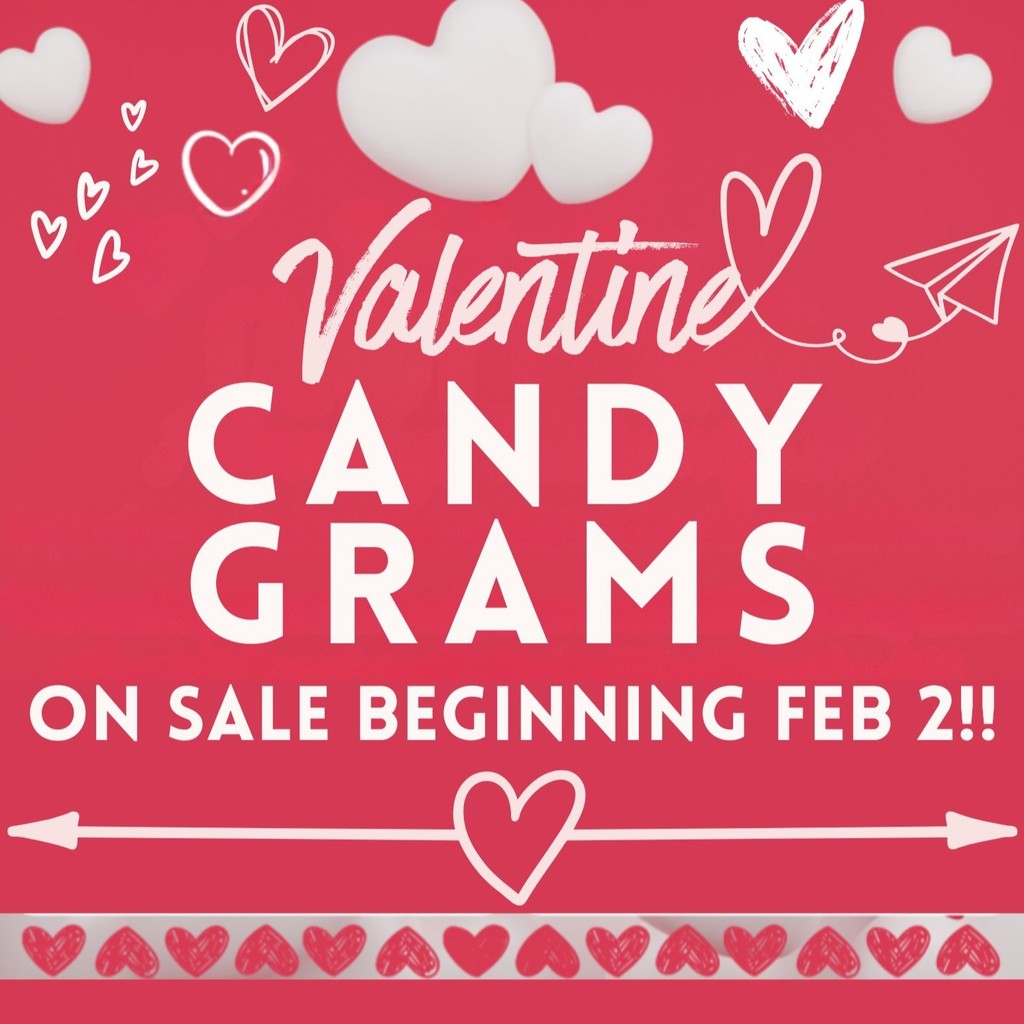 Valentine CANDY GRAMS on sale beginning feb 2