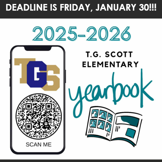 TGS Yearbook deadline - january 30 - QR code