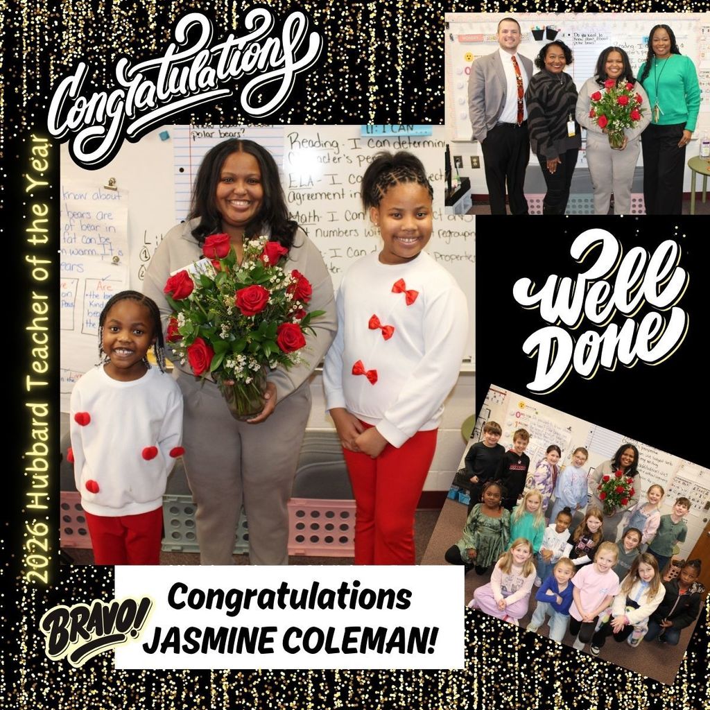 Hubbard Teacher of the Year for 2026-Jasmine Coleman
