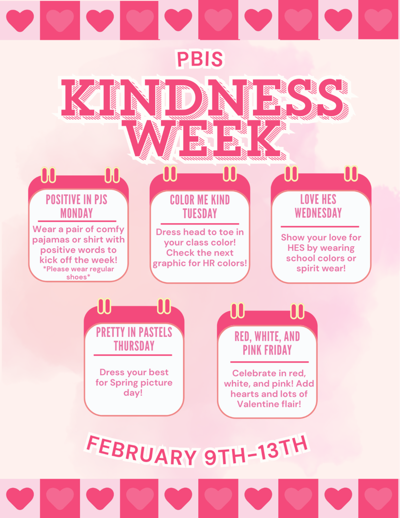 Valentine's Spirit Week at HES 2026