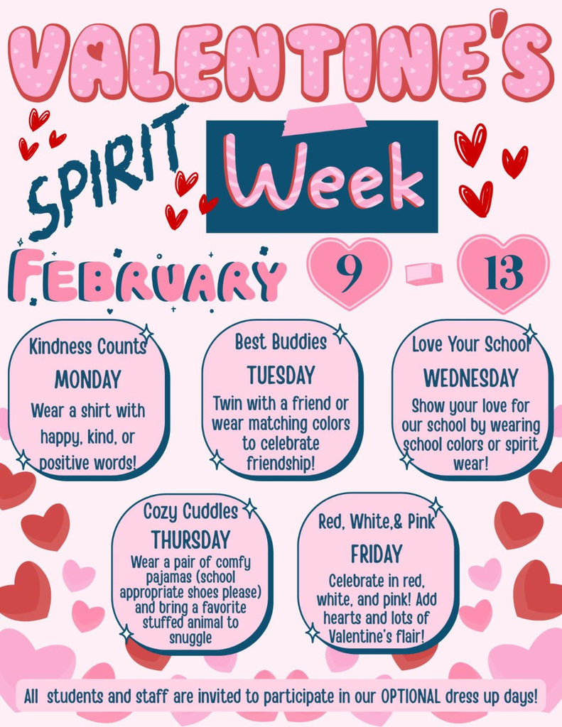 Valentine's Spirit Week this week at the castle February 9-13
