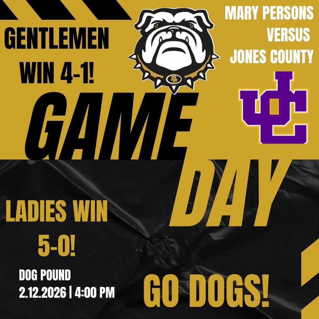RING THE BELL! MP Lady Bulldogs defeated the Lady Greyhounds 5-0 tonight at the Dog Pound and the gentlemen earned a well-deserved 4-1 victory against their counterparts from Gray. Both teams improve to 2-0 on the season and will be in action again Tuesday, February 24, against Troup at home. Come out and be a part of the exciting culture we're cultivating here. We also continue to add sponsors to our list. Thank you so much for providing your time and money to help us grow each and every day! GO DOGS!