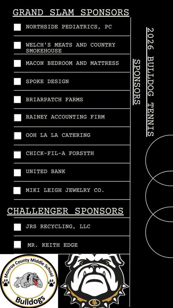 RING THE BELL! MP Lady Bulldogs defeated the Lady Greyhounds 5-0 tonight at the Dog Pound and the gentlemen earned a well-deserved 4-1 victory against their counterparts from Gray. Both teams improve to 2-0 on the season and will be in action again Tuesday, February 24, against Troup at home. Come out and be a part of the exciting culture we're cultivating here. We also continue to add sponsors to our list. Thank you so much for providing your time and money to help us grow each and every day! GO DOGS!