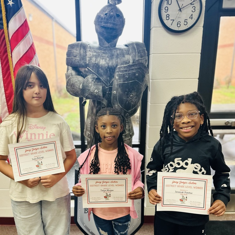 Young Georgia Authors District Level Winners for Third, Fourth, and Fifth Grade