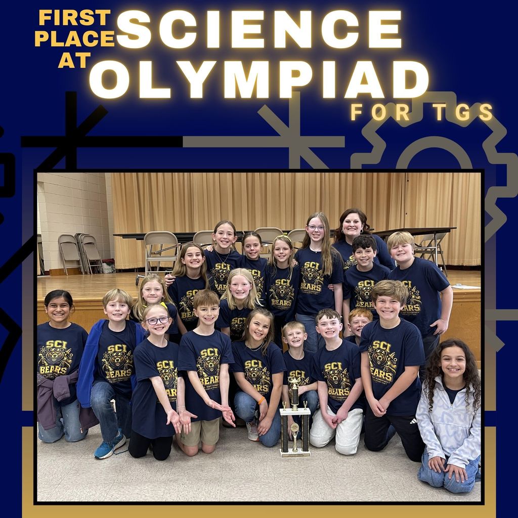 1st place for tgs at  science olympiad 