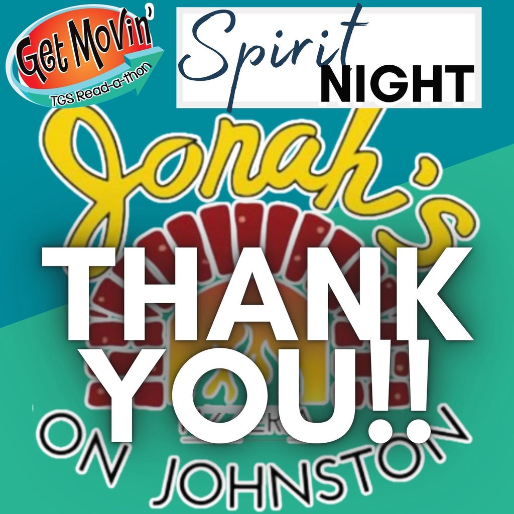 spirit Night at jonahs  - thank you - TGS read-athon
