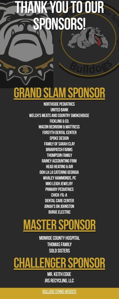 Senior Night is here! Come join us at 4:00 PM to celebrate our 9 seniors! Thank you again to our lovely sponsors who support us each and every match!