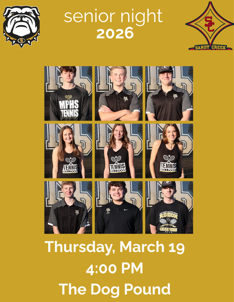 Senior Night is here! Come join us at 4:00 PM to celebrate our 9 seniors! Thank you again to our lovely sponsors who support us each and every match!