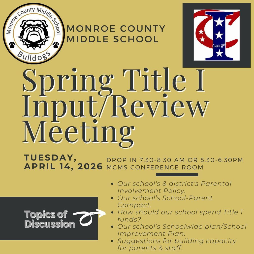 Spring Title I Input/Review Meeting
