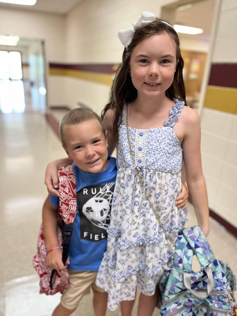 Students ready for a new school year.