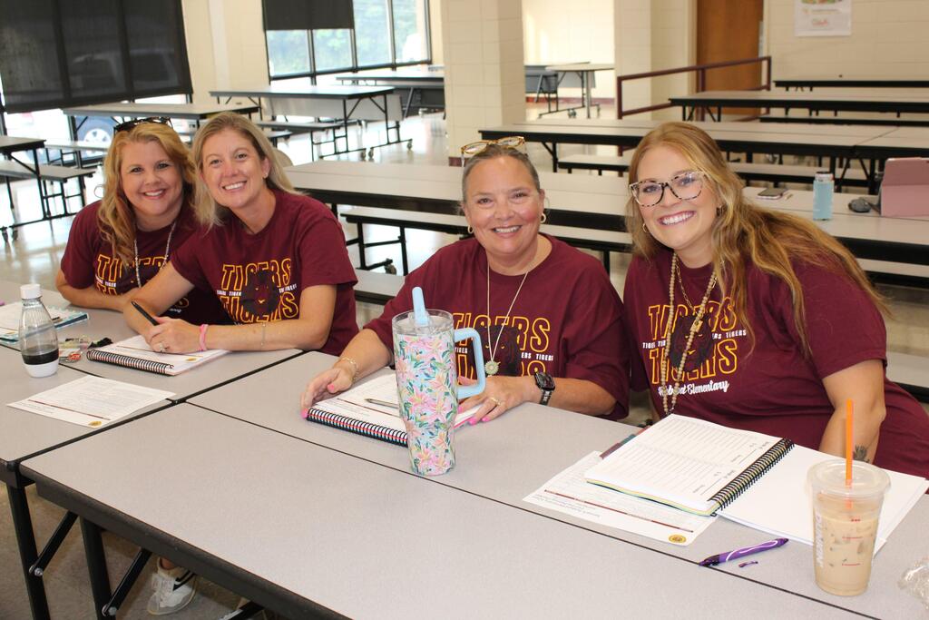 Some of our Hubbard 5th grade teachers on first day back. 