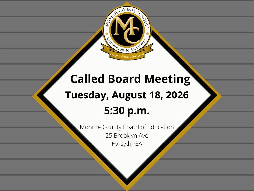 called board meeting Tuesday, August 18, at 5:30 p.m.