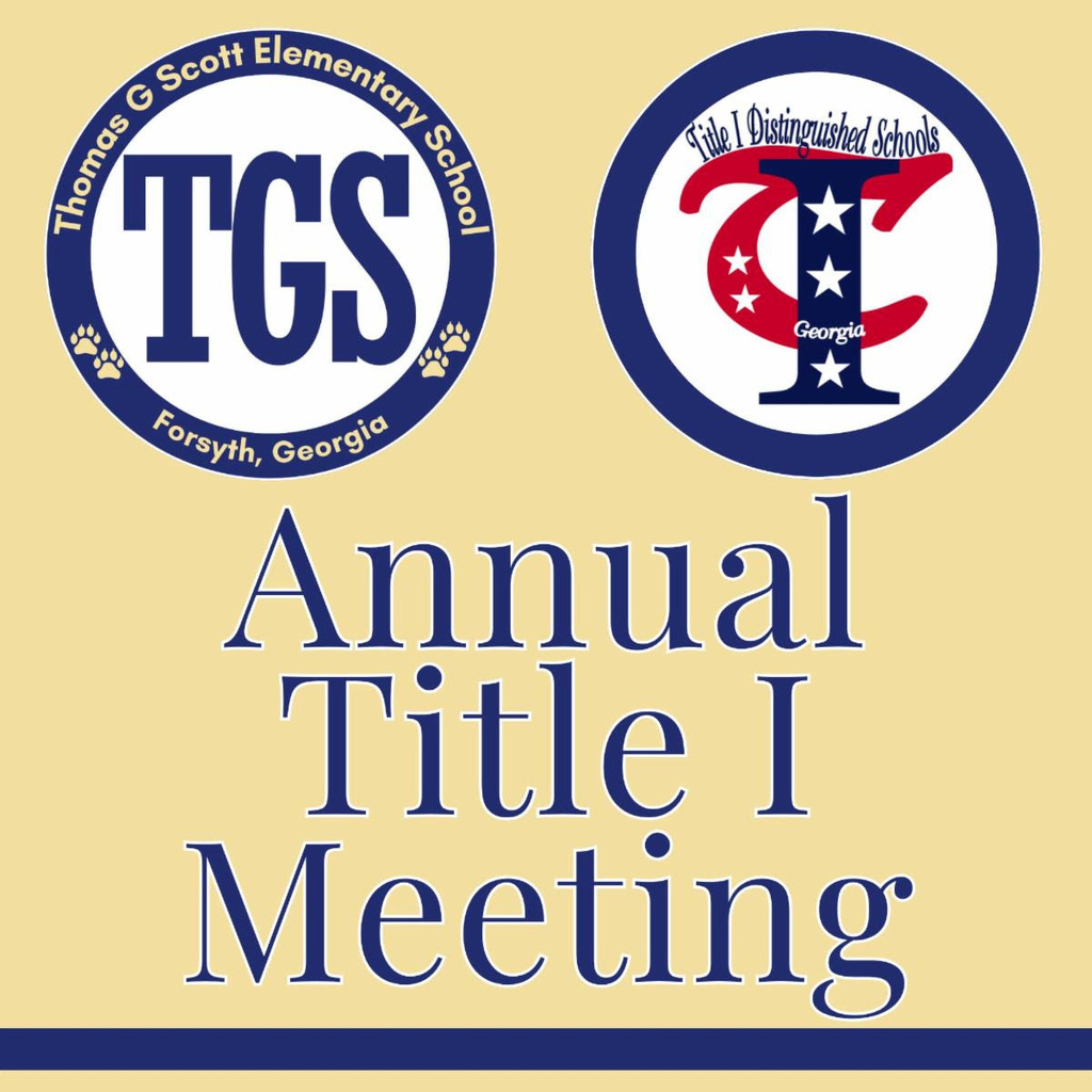 annual title 1 meeting plus school logo and title 1 logo
