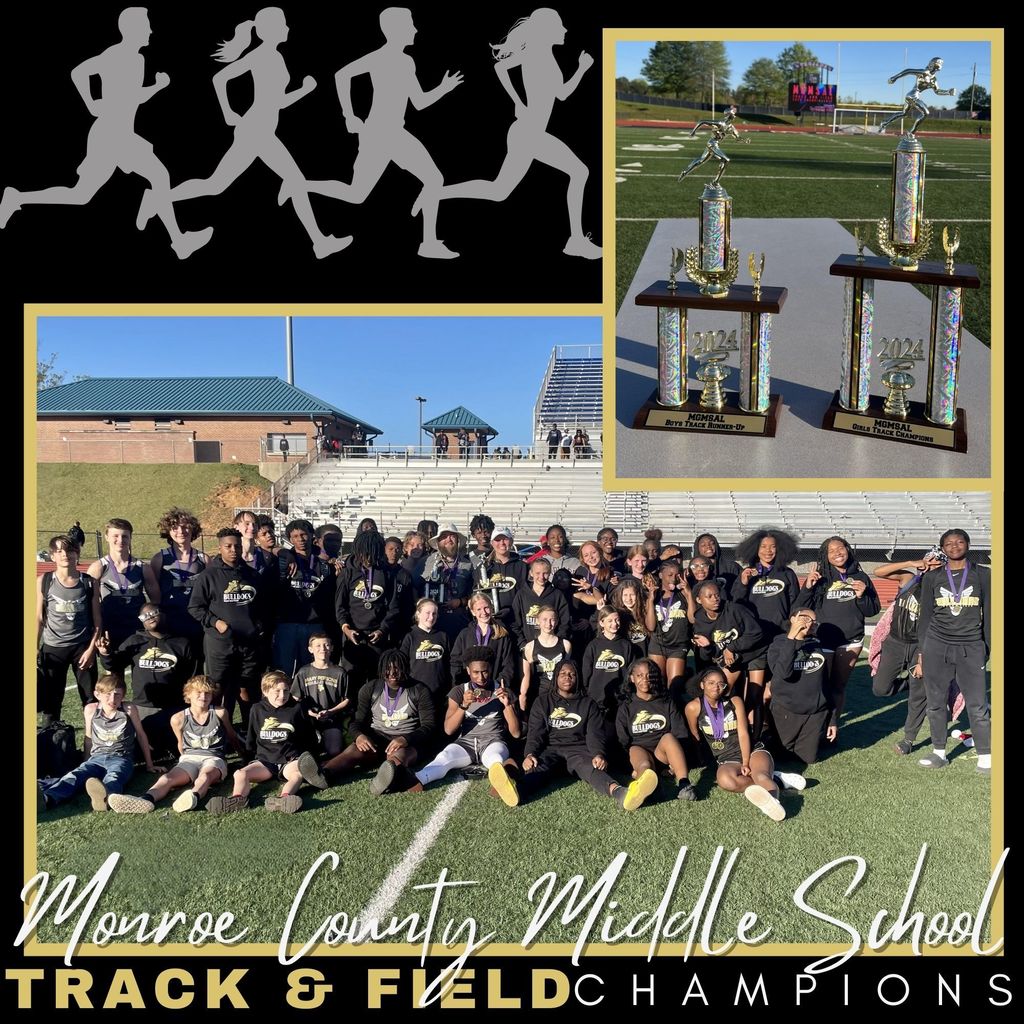 monroe county middle school track and field champions