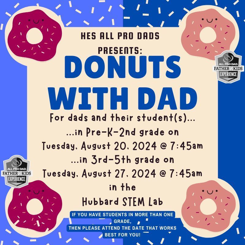 HES All Pro Dads presents Donuts with Dads