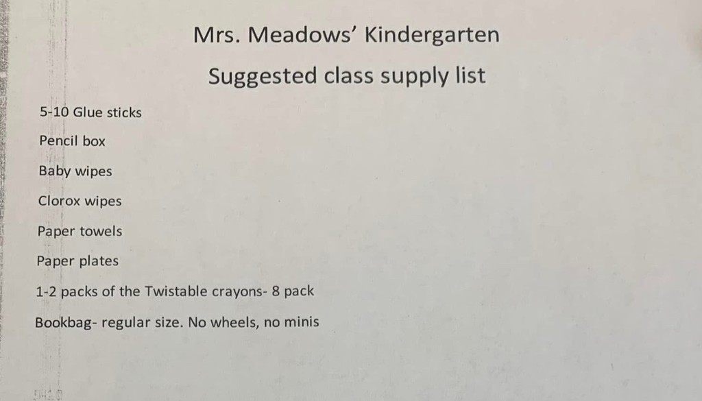 Supply List