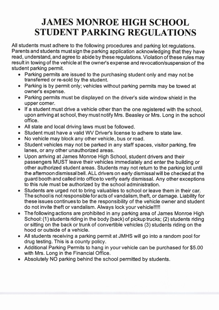 25-26 Parking Regulations