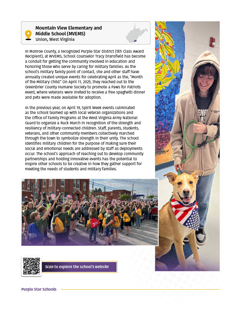Mountain View Purple Star Award