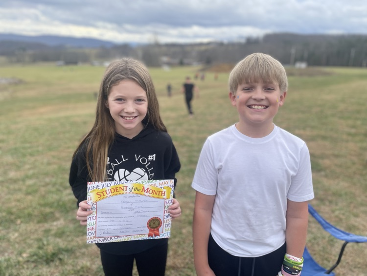 The Peterstown Middle School fifth grade students of the month for November are Kamryn McPherson and Bryson Koen.