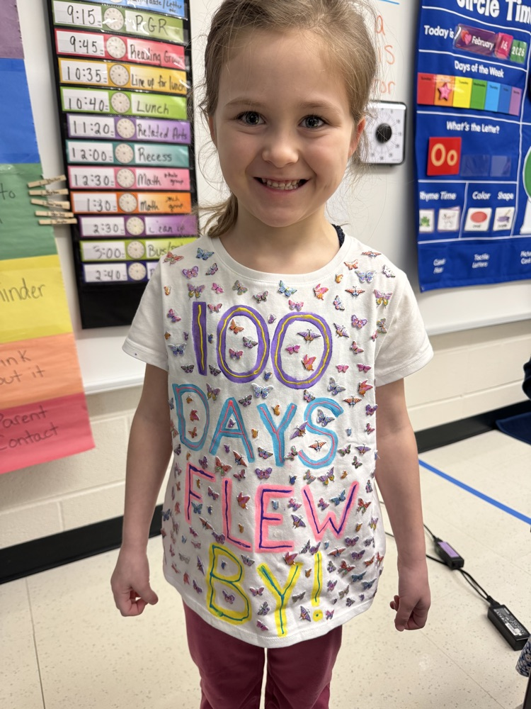 Peterstown Elementary staff and students celebrated the 100th day of school!