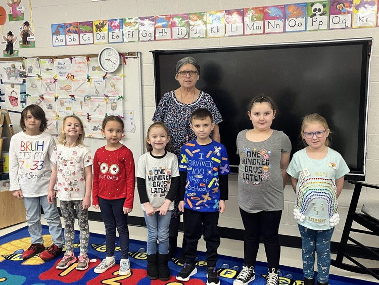 Peterstown Elementary staff and students celebrated the 100th day of school!