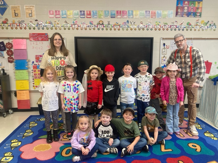 Peterstown Elementary staff and students celebrated the 100th day of school!