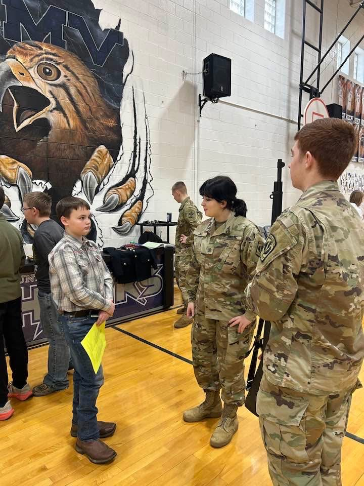 JMTC students visited Mountain View to share information about their CTE Programs.