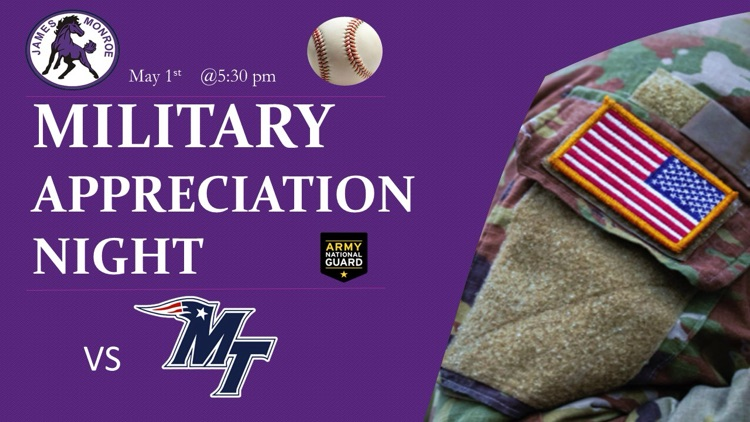 Military Appreciation night on May 1st
